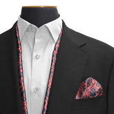 PATRÓN DE DAMASCO ANTIGUO SILK SCARF & POCKET SQUARE SET